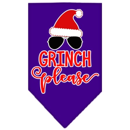 MIRAGE PET PRODUCTS Grinch Please Screen Print BandanaPurple Small 66-177 SMPR